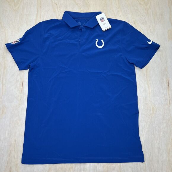 NEW LG Indianapolis Colts Nike 2024/25 Sideline Performance Polo Shirt Blue - Picture 1 of 12